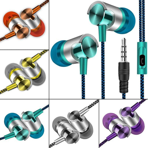 Comfortable Colorful Wired Headphone With Mic Wired Sports Bass Stereo Earphone Volume Control Hands Free In-ear For Smartphones in-Ear Headphones With Microphone 3.5mm Wired Earbuds For Gaming