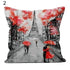 Comfortable Pillowcase Eiffel Tower Romantic Couple Pillowcase Valentine's Day Throw Pillow Covers Couple Romantic Kissing Under Eiffel Tower And Big Ben Decorative Pillow Case Cushion Cover Decorative Pillowcase