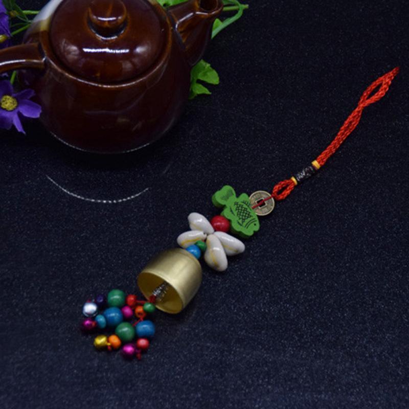 Copper Lucky Wind-chimes  Style Alloy Bell Yard Garden Outdoor Living Feng Shui Wind Chimes For A Gift Home Decor For Good Luck Garden Hanging Decoration Gift