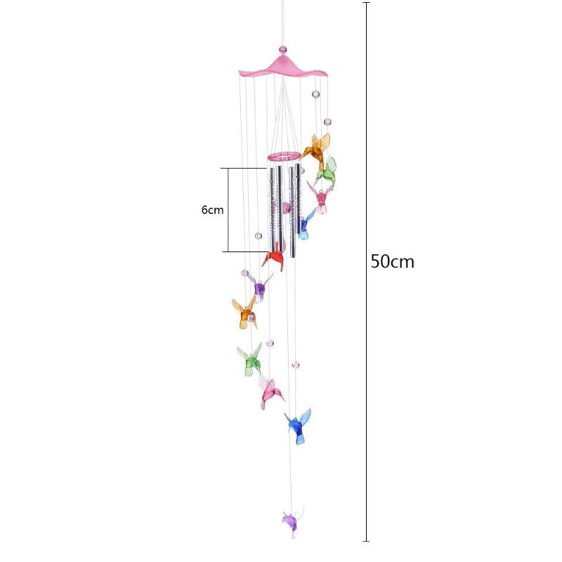 Creative Lucky Humming Bird Mobile Hanging Wind Chimes Bells Ornaments Hanging Gifts Dream-catcher Pendant Wall Home Car Decor Garden Wedding Window Decoration
