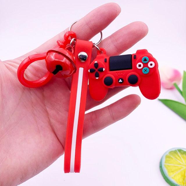 Creative PVC Simulation Joystick Game Machine Handle Keychain Video Game Controller Keychains Game Controller Handle Key Ring Video Game Keychain Pendant For Video Game Party Favors Model Key Chain Pendant Men Women Holder Trinket Gift