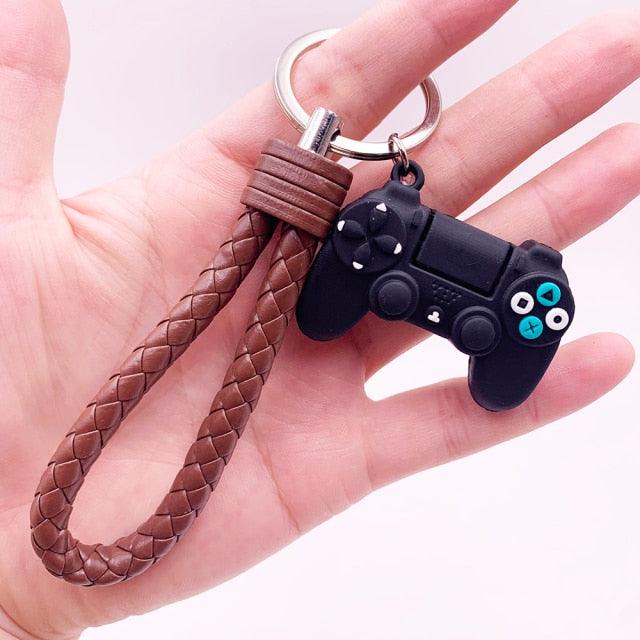Creative PVC Simulation Joystick Game Machine Handle Keychain Video Game Controller Keychains Game Controller Handle Key Ring Video Game Keychain Pendant For Video Game Party Favors Model Key Chain Pendant Men Women Holder Trinket Gift