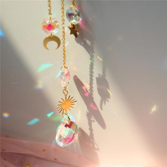 Crystal Dream Wind Chimes Dream Catcher Gifts Wall Hanging Home Decoration Window Wind Spinner OrnamentFor Bedroom Living Room Decoration Creative Girls Gifts Photography