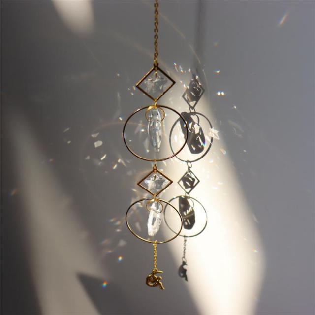Crystal Dream Wind Chimes Dream Catcher Gifts Wall Hanging Home Decoration Window Wind Spinner OrnamentFor Bedroom Living Room Decoration Creative Girls Gifts Photography