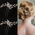 Crystal Pearl Bridal Tiaras Hairbands Hairpins Bridesmaid Diamante Hair Vine Accessories Wedding Jewelry 35cm Headwear Gorgeous Hair Accessories For Women