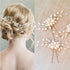 Crystal Pearl Bridal Tiaras Hairbands Hairpins Bridesmaid Diamante Hair Vine Accessories Wedding Jewelry 35cm Headwear Gorgeous Hair Accessories For Women