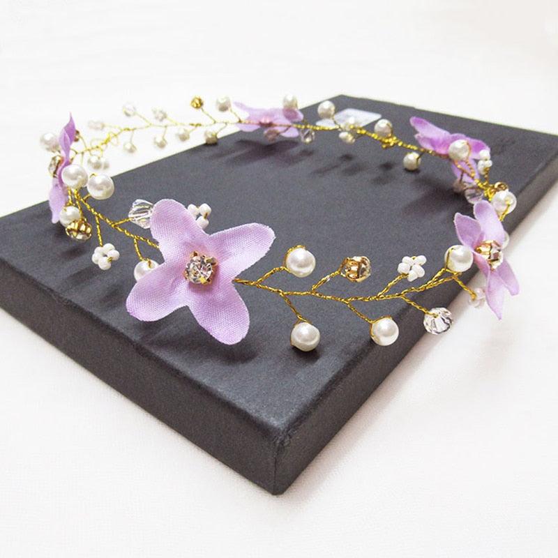 Crystal Pearl Hair Belt Wedding Bridal Hair Ornaments Hair Jewelry Decorations for Brides Wedding Gorgeous Hair Accessories For Women