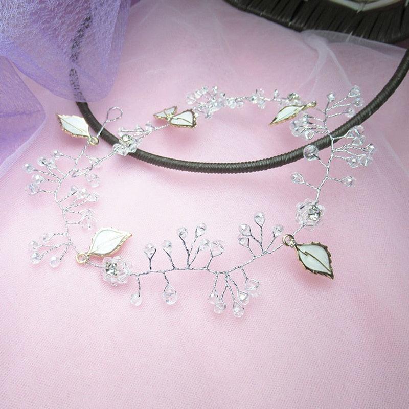 Crystal Pearl Hair Belt Wedding Bridal Hair Ornaments Hair Jewelry Decorations for Brides Wedding Gorgeous Hair Accessories For Women
