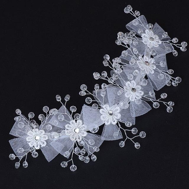 Crystal Pearl Hair Belt Wedding Bridal Hair Ornaments Hair Jewelry Decorations for Brides Wedding Gorgeous Hair Accessories For Women