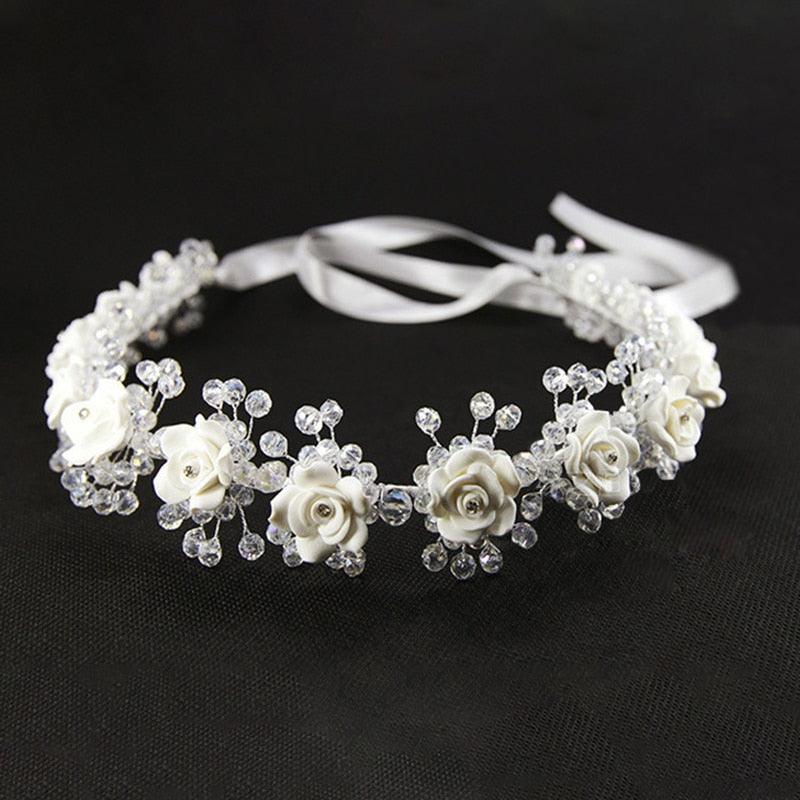 Crystal Pearl Hair Belt Wedding Bridal Hair Ornaments Hair Jewelry Decorations for Brides Wedding Gorgeous Hair Accessories For Women