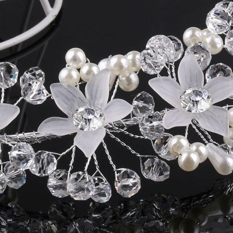 Crystal Pearl Hair Belt Wedding Bridal Hair Ornaments Hair Jewelry Decorations for Brides Wedding Gorgeous Hair Accessories For Women
