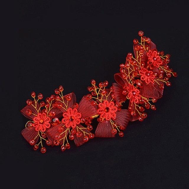 Crystal Pearl Hair Belt Wedding Bridal Hair Ornaments Hair Jewelry Decorations for Brides Wedding Gorgeous Hair Accessories For Women