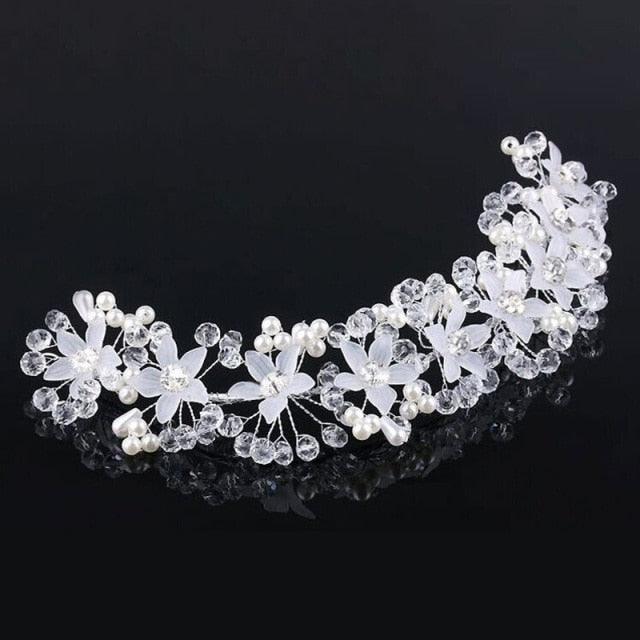 Crystal Pearl Hair Belt Wedding Bridal Hair Ornaments Hair Jewelry Decorations for Brides Wedding Gorgeous Hair Accessories For Women