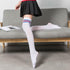 Cute Black White Velvet Warm Long Socks Solid Color Knee High Female Socks Fashion Nylon Stockings For Women