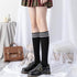 Cute Black White Velvet Warm Long Socks Solid Color Knee High Female Socks Fashion Nylon Stockings For Women