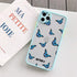 Cute Butterfly Pattern Phone Case For iphone 11 12 13 14 Pro Max X XS XR 7 8 Plus SE2 Hard Matte Shockproof Back Cover Clear Matte Soft Bumper Case Cute Animal Print Pattern Design Women Girls Teen Hard PC Back Protective Phone Cover