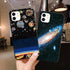 Cute Colorful Planet Star Phone Case For iPhone XR X XS Max 7 8 Plus SE 13 12 11 Pro Max Mini Hard Shockproof Cover Star Moon Planet Pattern Design for Girl Women Boy Men Shockproof Silicone Protective Phone Case