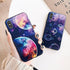 Cute Colorful Planet Star Phone Case For iPhone XR X XS Max 7 8 Plus SE 13 12 11 Pro Max Mini Hard Shockproof Cover Star Moon Planet Pattern Design for Girl Women Boy Men Shockproof Silicone Protective Phone Case
