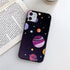Cute Colorful Planet Star Phone Case For iPhone XR X XS Max 7 8 Plus SE 13 12 11 Pro Max Mini Hard Shockproof Cover Star Moon Planet Pattern Design for Girl Women Boy Men Shockproof Silicone Protective Phone Case