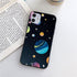 Cute Colorful Planet Star Phone Case For iPhone XR X XS Max 7 8 Plus SE 13 12 11 Pro Max Mini Hard Shockproof Cover Star Moon Planet Pattern Design for Girl Women Boy Men Shockproof Silicone Protective Phone Case