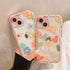 Cute Love Heart Soft Shockproof Bumper Transparent Phone Case For iPhone 12 13 Pro Max Silicone Back Cover Case  Cute Side Small Pattern for Women Girls Soft Silicone Shockproof Protective Cover