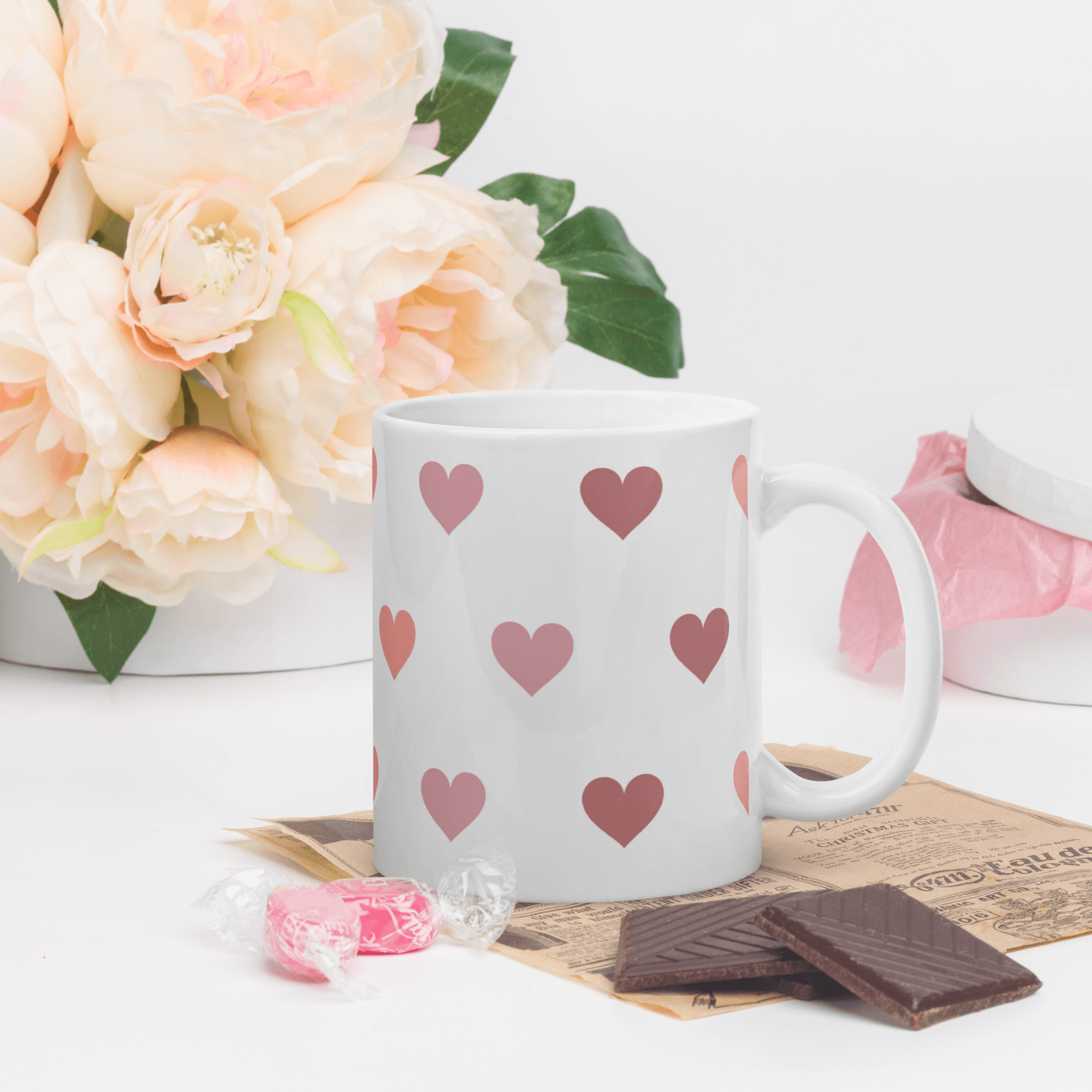 Cute Mugs Colorful Heart Shaped Ceramic Coffee Mug Cups, 11oz Coffee Mug Perfect Birthday Gifts Christmas Mugs for Women Mom Friends Coworker Husband Boyfriend Valentines Day Gifts For Her, Wife Gifts for Girlfriend, Boyfriend Novelty Ceramic Coffee Mugs