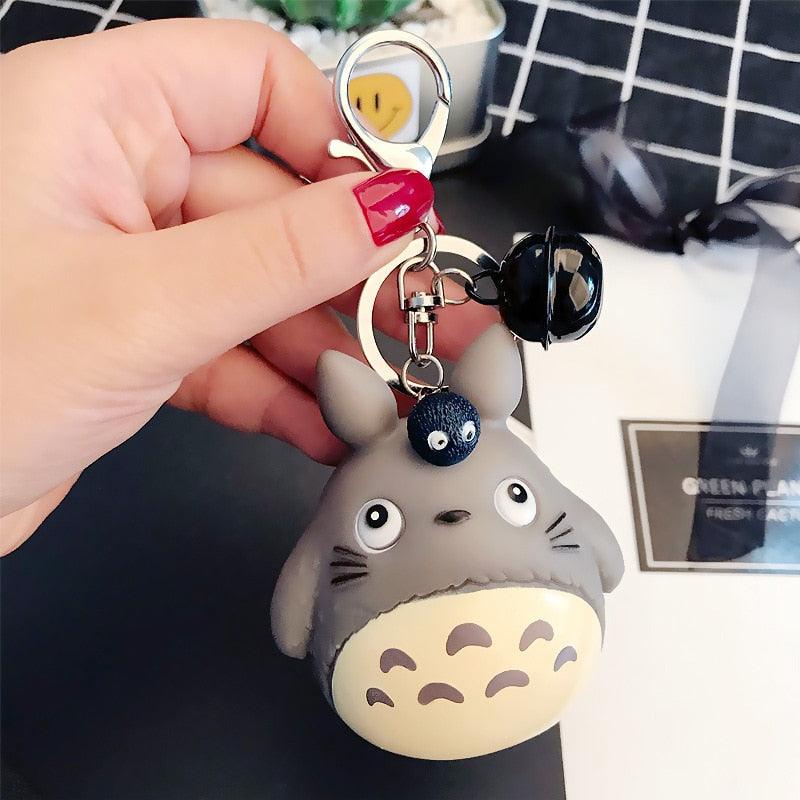 Cute Totoro Animal Trinket Metal  Keyring Fur Pendent Charm  Keychain Women Key Chains Car Bag For Men Women Totoro Shape Metal Key Chain