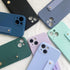 Cute Wrist Strap Soft Silicone Slim Protective Case with Strap Cover Square Silicone Phone Case For iPhone 11 13 12 Pro XR XS Max X 6 6s 7 8 Plus SE2 Candy Colors Soft Back Cover
