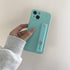 Cute Wrist Strap Soft Silicone Slim Protective Case with Strap Cover Square Silicone Phone Case For iPhone 11 13 12 Pro XR XS Max X 6 6s 7 8 Plus SE2 Candy Colors Soft Back Cover