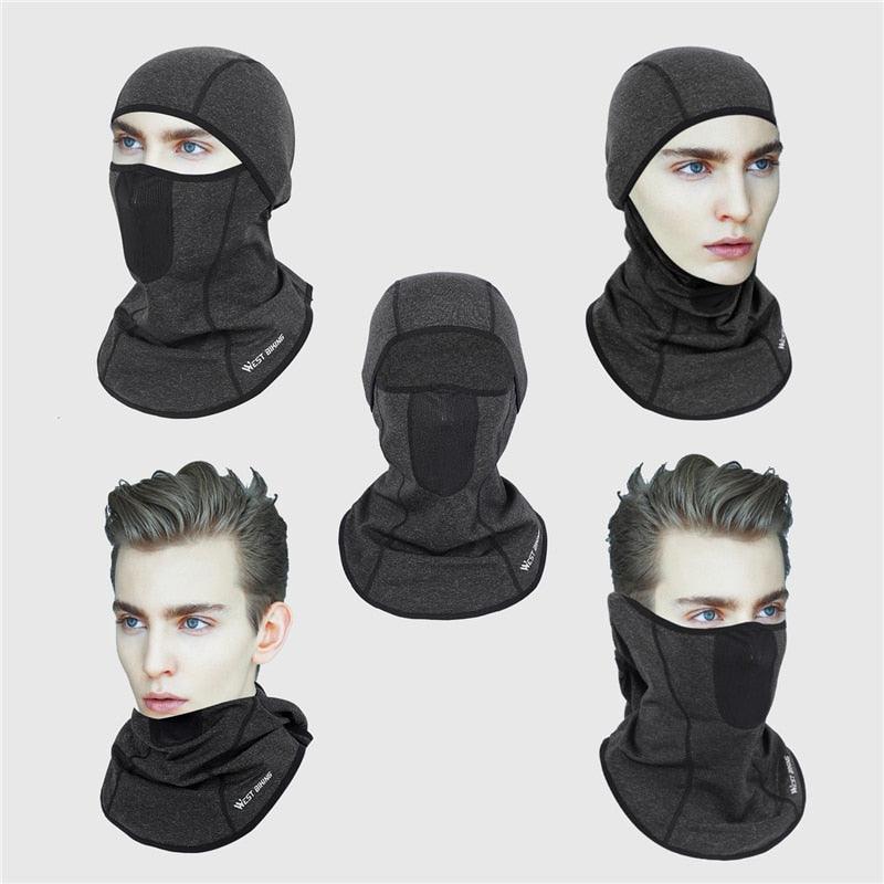 Cycling Mask Winter Warm Running Scarf Balaclava Velvet Bike Full Face Mask Headwear Climbing Fishing Skating Hat Motorbike Biker Racing Breather Mask Tactical Airsoft Cap Scarf Mask Ski Hat Spring Summer For Men Women
