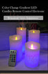 Dancing Flame LED Candle With RGB Remote Control Flickering Flameless Candles Real Wax Color Changing LED Pillar Candles Battery Operated Realistic Dancing Flame Fake Candle Wax Pillar Candle For Wedding Decoration Christmas Candle/Room Night Light