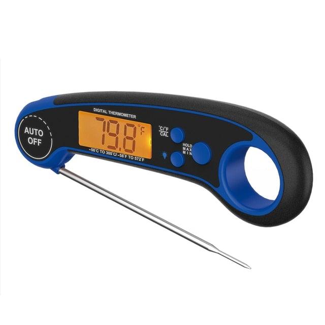 Digital Meat Thermometer Instant Read Food Thermometer for Cooking Digital Kitchen Thermometer Probe with Backlight & Reversible Display Cooking Thermometer for Candy Grill Food Kitchen Digital Meat Thermometer BBQ Waterproof Kitchen Cooking Tools