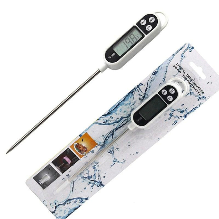Digital Water Thermometer for Liquid Candle Instant Read With Waterproof For Food Meat Milk Long Probe Food Temperature Measuring Device Probe Type Electronic Thermometer Stainless Steel Pen Type Structure with High Accuracy