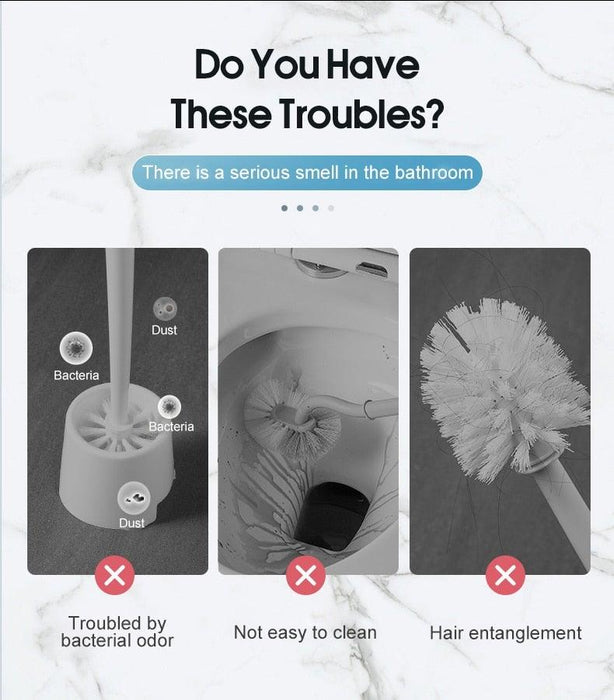 Disposable Toilet Brush With Cleaning Liquid Wall-Mounted Cleaning Tool For Bathroom Replacement Brush Head Accessories Wall Toilet Brush And Holder Set Flexible Toilet Bowl Cleaner Brush With Silicone Bristles Bendable Brush Head To Clean Toilet Corner
