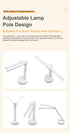 Double Lamp Cap Led Foldable Reading Lamp For Children's Mobile Phone Bracket Desk Study Light Free Shipping Bedroom Table Lamps Decorative Table Lamp Cute Study Lamps for Bedroom Décor