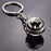 Double Side Glass Ball Animal Keychain Transparent Glass Beads Pendant Tiger Wolf Fox Lion Key Chain Black Cat Horse Moon Key Ring Pendant Charm Bag Key Chain Holder Glass Ball Key Chain Pendant Glow in The Dark