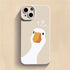Doubt Duck Smile Case For iPhone 11 12 13 14 Pro Max XR XS X 7 8 Plus Mini Shockproof Soft Cute Duck Girls Phone Cover Soft Liquid Silicone Rubber Shockproof Reinforced Corner Bumper Cover