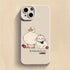 Doubt Duck Smile Case For iPhone 11 12 13 14 Pro Max XR XS X 7 8 Plus Mini Shockproof Soft Cute Duck Girls Phone Cover Soft Liquid Silicone Rubber Shockproof Reinforced Corner Bumper Cover