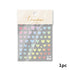 Dynamic Heart 3D Nail Stickers Holographic Adhesive Sliders Gradient Nail Art Accessories Flashing Heart Decals Tattoos Kids Nails Art Decoration Nail Strips Shiny French Tip Guides Stickers French Nail Stickers Form Fringe Guides
