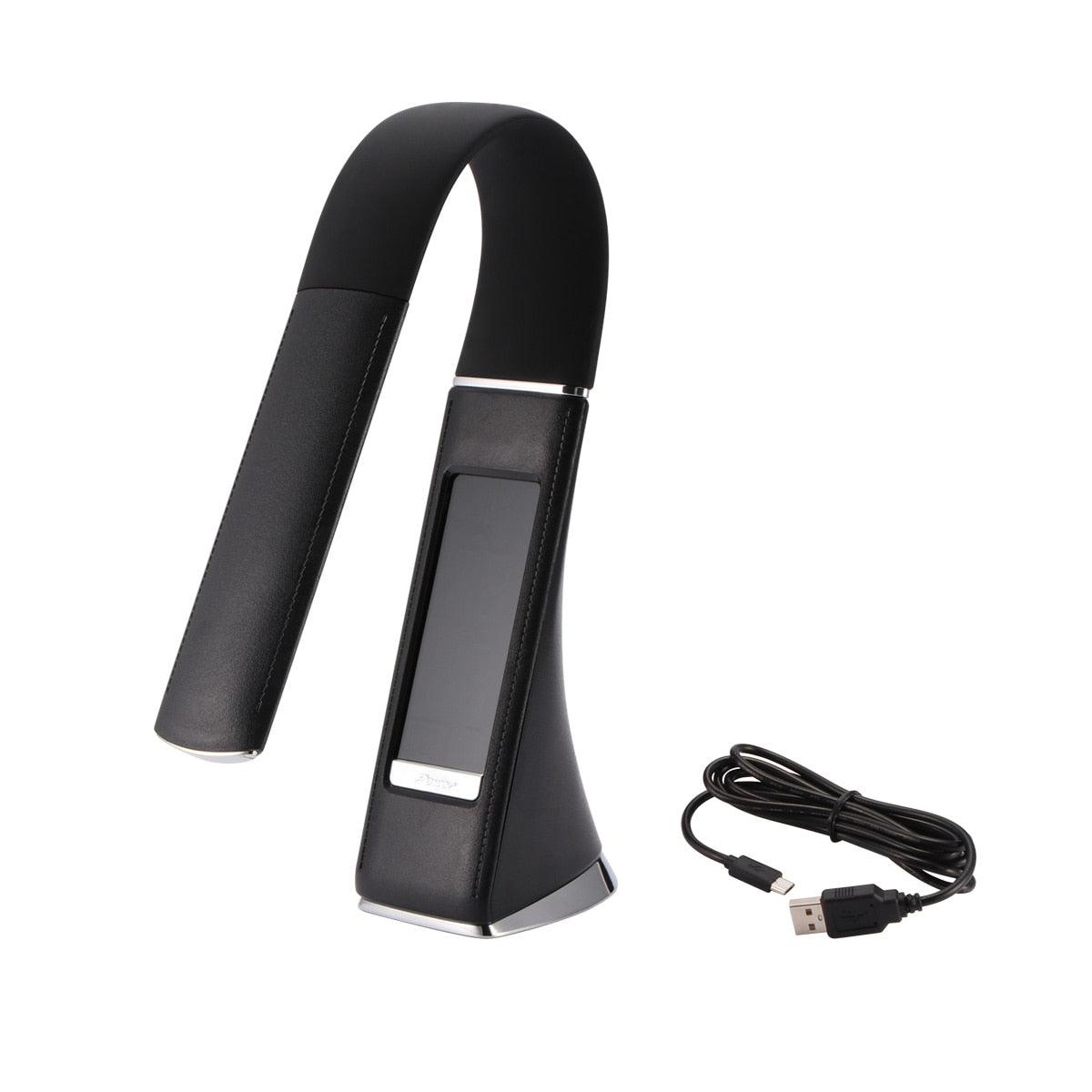 Eco-friendly LED Desk Lamp Multifunction Dimmable Reading Lamp With Calendar Temperature Alarm Clock for Office Bedroom Dorm Decorative Table Lamp Cute Study Lamps for Bedroom Décor