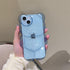 Elegant Cute 3D Love Heart Bear Transparent Phone Case For iPhone 14 13 Pro Max 12 11 X XR XS Silicone Soft Protective Cover Clear 3D Transparent Big Bear Case For iPhone