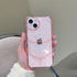 Elegant Cute 3D Love Heart Bear Transparent Phone Case For iPhone 14 13 Pro Max 12 11 X XR XS Silicone Soft Protective Cover Clear 3D Transparent Big Bear Case For iPhone