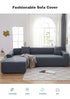Elegant Elastic Sofa Covers Set for Living Room Chaise Lounge L Shape Corner Stretch Couch Armchair Slipcover Furniture Protector Shaped Sofa Cover Sectional Couch Cover for Living Room Fabric Chaise Lounge Slipcover