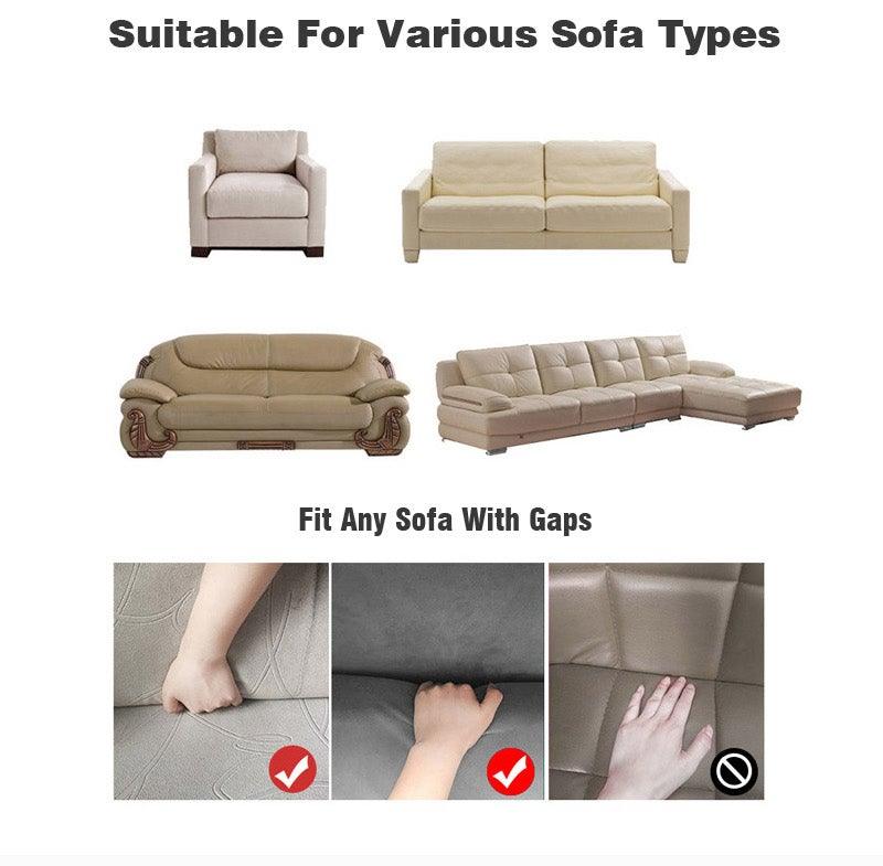 Elegant Elastic Sofa Covers Set for Living Room Chaise Lounge L Shape Corner Stretch Couch Armchair Slipcover Furniture Protector Shaped Sofa Cover Sectional Couch Cover for Living Room Fabric Chaise Lounge Slipcover