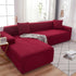 Elegant Elastic Sofa Covers Set for Living Room Chaise Lounge L Shape Corner Stretch Couch Armchair Slipcover Furniture Protector Shaped Sofa Cover Sectional Couch Cover for Living Room Fabric Chaise Lounge Slipcover