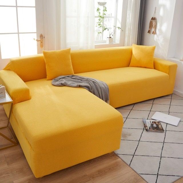 Elegant Elastic Sofa Covers Set for Living Room Chaise Lounge L Shape Corner Stretch Couch Armchair Slipcover Furniture Protector Shaped Sofa Cover Sectional Couch Cover for Living Room Fabric Chaise Lounge Slipcover