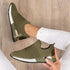 Elegant Green Women Sneakers Slip-On Solid Color Sneakers Sport Mesh Casual Shoes Fashion Autumn Running And Walking Lace-up Breathable Casual Comfortable Walking Sneakers