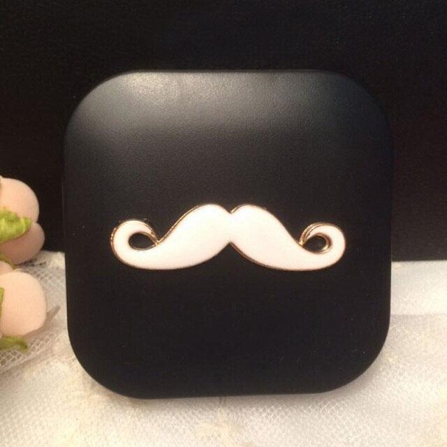 Elegant Mustache Contact Lens Case Cute Couple Portable Travel Eyewear Box Organizer Storage Holder Contact Lenses Container Kit With Mirror For Travel Contact Remover Lenses Case Kit