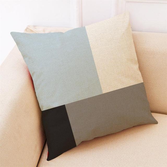 Elegant Pattern Printed Throw Pillow Modern Soft Linen Blend Cushion Home Decorative Fashion Geometric Pattern Throw Pillow Covers Square Decorative Cushion Case For Home Pillows Case
