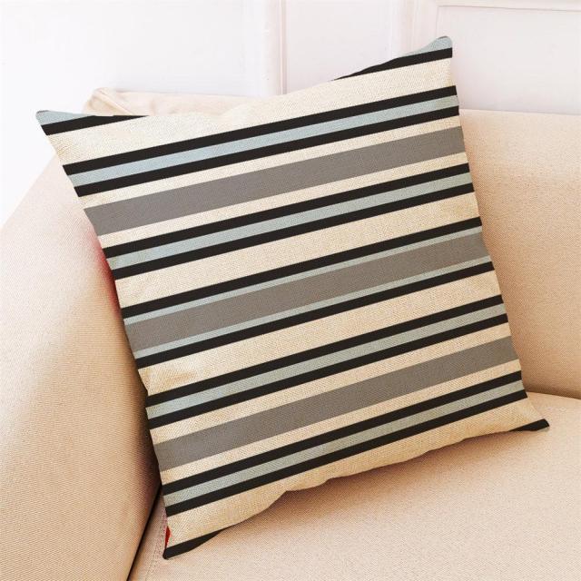 Elegant Pattern Printed Throw Pillow Modern Soft Linen Blend Cushion Home Decorative Fashion Geometric Pattern Throw Pillow Covers Square Decorative Cushion Case For Home Pillows Case